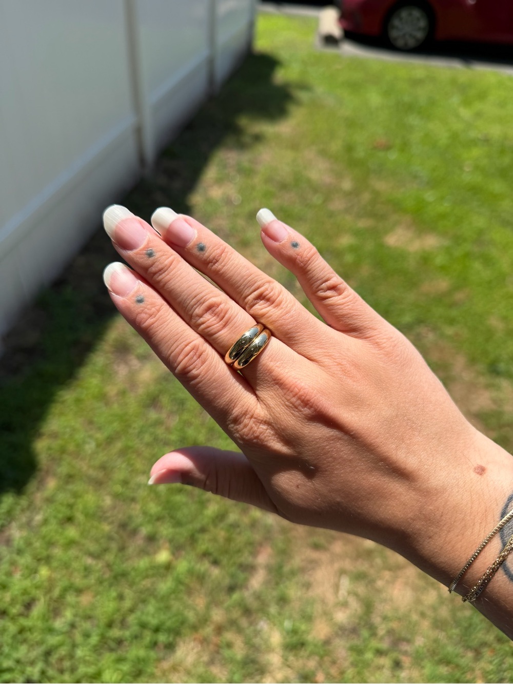 14k Solid Gold Stackable Dome Rings - High Polish, NON HOLLOW